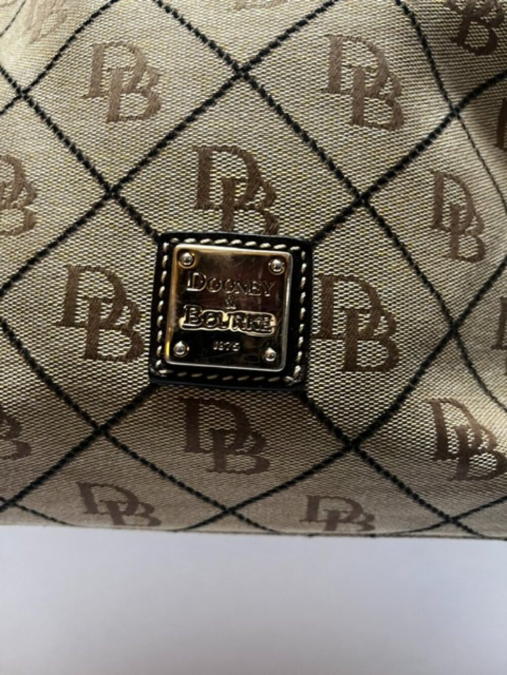 Dooney & Bourke Monogram Purse Prairie Winds Anniversary Hobo Bag Zipper